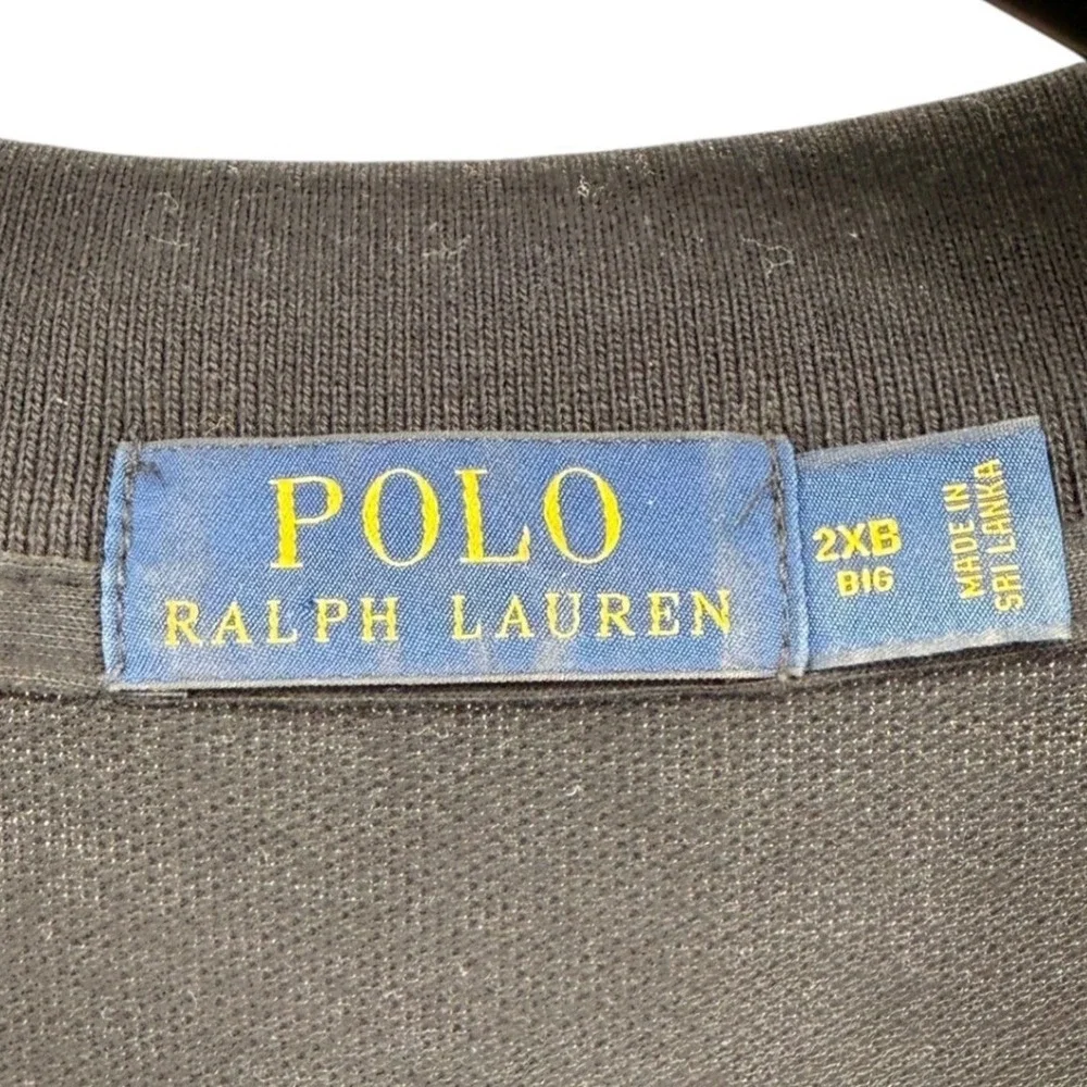 Polo Ralph‎ Lauren Polo Shirt Mens 2XB BIG Pre-Owned Polo Black Red Pony Cotton